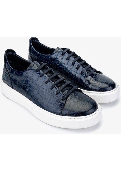 Erkek Deri Lacivert Sneakers 537 3467 Erk Ayk SK24-25 Lacı Kroko fiyatları