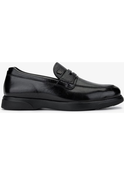 Erkek Deri Siyah Floter Loafer Ayakkabı 1047 554 Erk Ayk SK24-25 Sıyah Fltr