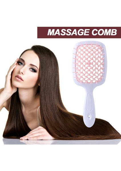 Siyah Kırmızı 1 Adet Kaık Şekil Tarak Örgü Tarak Geniş Diş Hava Yastığı Tarak Masaj Anti-Statik Saç Fırçası Salon Saç Bakımı Şekillendirici Aracı (Yurt Dışından) modelleri