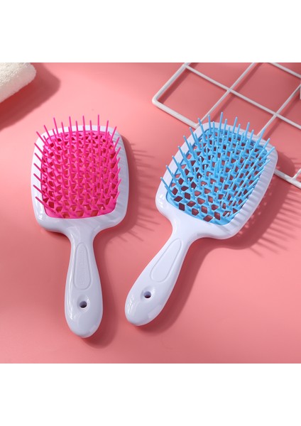 Siyah Kırmızı 1 Adet Kaık Şekil Tarak Örgü Tarak Geniş Diş Hava Yastığı Tarak Masaj Anti-Statik Saç Fırçası Salon Saç Bakımı Şekillendirici Aracı (Yurt Dışından) indirimleri