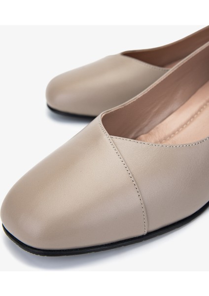 Kadın Deri Vizon Topuklu Ayakkabı 33 ZC-7716 Bn Ayk SK24-25 Vızon Dr modelleri