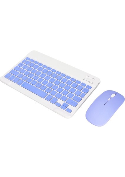 Huawei Matepad Se (2024) 11" Uyumlu Kablosuz Bluetooth Şarj Edilebilir Klavye Mouse Seti - Mor