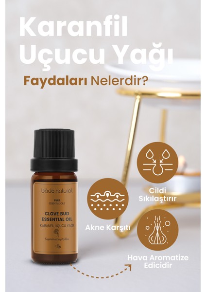 Bade Natural Karanfil Uçucu Yağı %100 Saf 10 ml