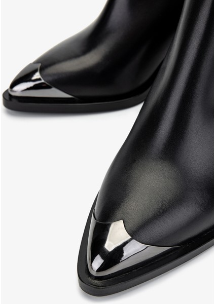 Kadın Deri Siyah Deri Casual Bot 1046 22204 Bn Bot SK24-25 Sıyah Dr modelleri