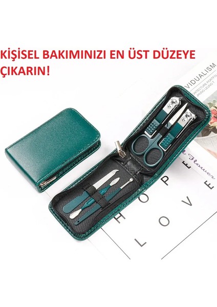Lüks Manikür ve Pedikür Seti - Paslanmaz Çelik Tırnak Makası - Cımbız - Tırnak Törpüsü ve Çanta - 6 Parça modelleri
