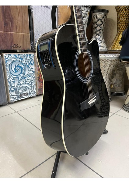 Elektro Akustik Gitar-Siyah