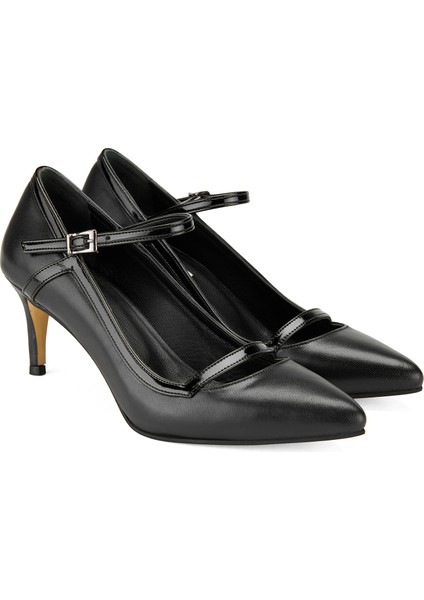 Colline Siyah Kadın Deri Klasik Ayakkabı