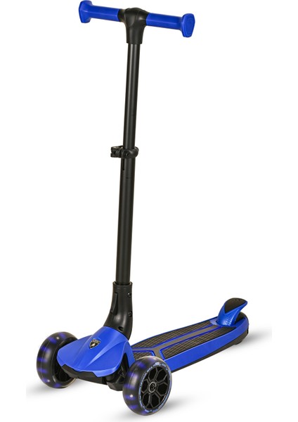 Lisanslı L3 Kolay Katlanabilir Işıklı Orta Gövde ve Işıklı Tekerlekli Çocuk Scooter Mavi