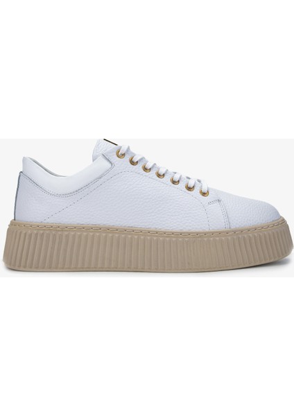 Erkek Hakiki Deri Beyaz Sneakers & Spor Ayakkabı 352 21169 Erk Ayk SK24-25 Beyaz Fltr