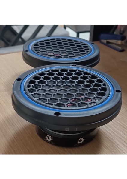 16CM Mavi Neon Işıklı Hoparlör ve Midrange Kapağı 1takım (2ADET) Vidalanabilir