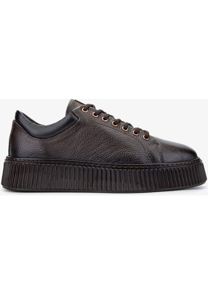 Erkek Deri Kahverengi Sneakers & Spor Ayakkabı 352 21169 Erk Ayk SK24-25 Kahve Fltr