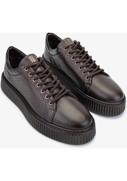 Erkek Deri Kahverengi Sneakers & Spor Ayakkabı 352 21169 Erk Ayk SK24-25 Kahve Fltr