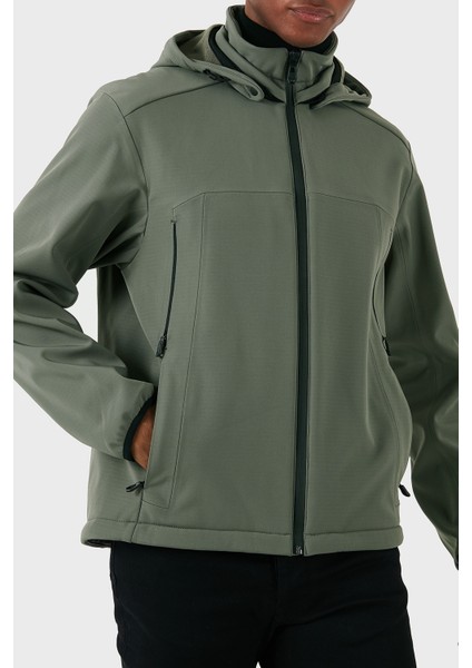 Regular Fit Çıkarılabilir Kapüşonlu Soft Shel Mont Erkek Mont 50515100 056