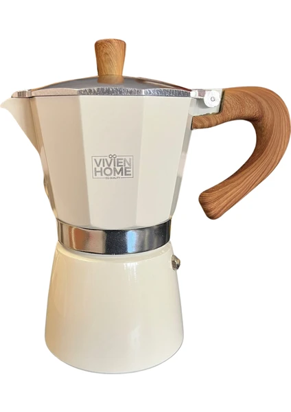 Grossberg Coffee Moka Pot 6 Cup Beyaz