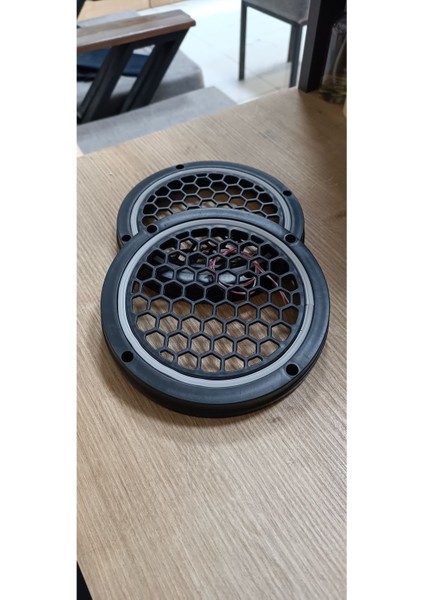 16CM Beyaz Neon Işıklı Hoparlör ve Midrange Kapağı 1takım (2ADET) Vidalanabilir