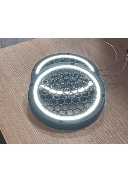 16CM Beyaz Neon Işıklı Hoparlör ve Midrange Kapağı 1takım (2ADET) Vidalanabilir fiyatları