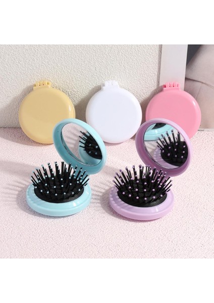 17 Taşınabilir Mini Katlanır Tarak Hava Yastığı Masaj Tarak Seyahat Fırçası Ayna Saç Fırçası Makyaj Aracı Saç Fırçası Antistatik Gökkuşağı Tarak (Yurt Dışından) fırsatları