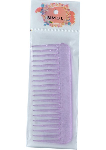Mor 1 Parça Renkli Glitter Tarak Plastik Saç Tarak Şeffaf Ince Diş Payet Saç Tarak Kızlar Saç Şekillendirici Tarak Dolaşık Açıcı Hediye (Yurt Dışından)