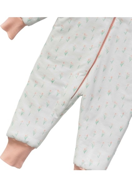 Fermuarlı Uzun Kollu Kışlık Bebek Çocuk Uyku Tulumu Lale Unisex 2,5 Tog