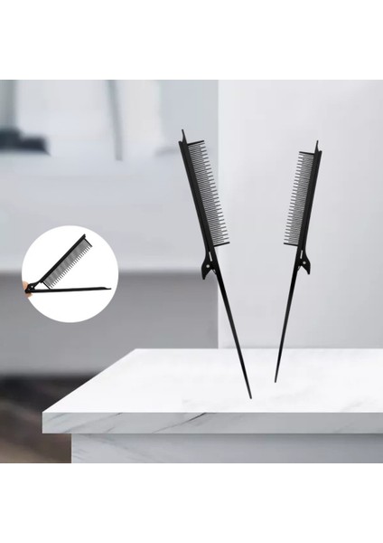 Beyaz Alay Tarak Kuyruk Saç Fırçası Klip ile Profesyonel Kuaförlük Taraklar Saç Boyama Vurgulama Berber Tarak Salon Şekillendirici Araçları (Yurt Dışından) modelleri