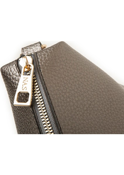 Kadın Büyük Boy Büzmeli Yavrulu Çıtçıtlı Tote Bag Omuz Çantası Gri fırsatları