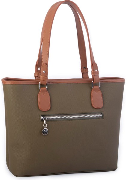 Kadın Omuz Çantası Spor Şık Ayarlanabilir Omuz Askılı Haki Taba Kum Lacste (33X27X12 cm ) fiyatları