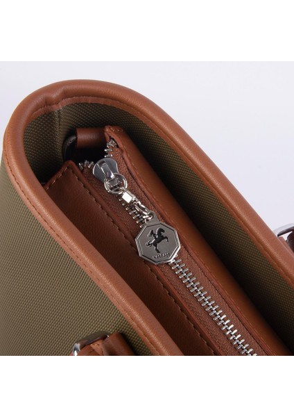 Kadın Omuz Çantası Spor Şık Ayarlanabilir Omuz Askılı Haki Taba Kum Lacste (33X27X12 cm ) indirimleri