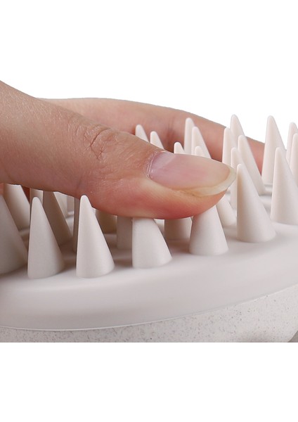 LMZ046 Bej Lohas Fabrika Fiyat Çevre Dostu Buğday Samanı Silikon Saç Fırçası Şampuan Fırçası Saç Derisi Masajı Saç Büyüme Için (Yurt Dışından) modelleri