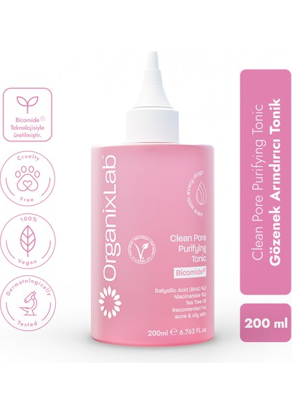 Clean Pore Gözenek Arındırıcı Tonik Bha Gözenek Sıkılaştırıcı I Karma Ve Yağlı Ciltler 200 ml