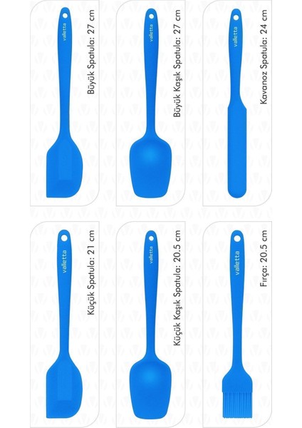 VLT1026 DRONGO 6'LI SPATULA SET LACİVERT