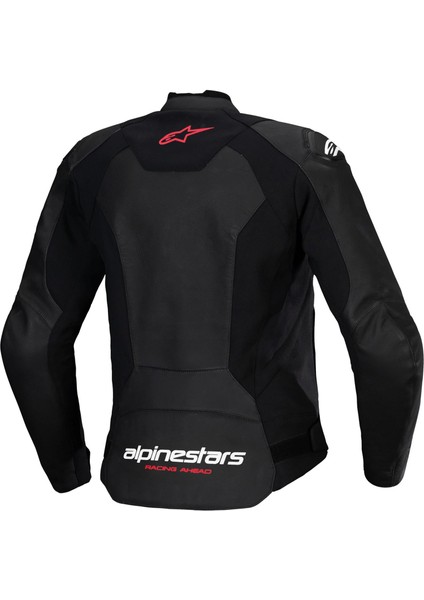 Alpinestars Stella Faster V3 Deri Korumalı Kadın Motosiklet Montu Siyah / Beyaz / Pembe