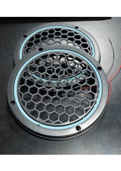 20CM Buzmavisi Neon Işıklı Hoparlör ve Midrange Kapağı 1takım (2ADET) Vidalanabilir modelleri