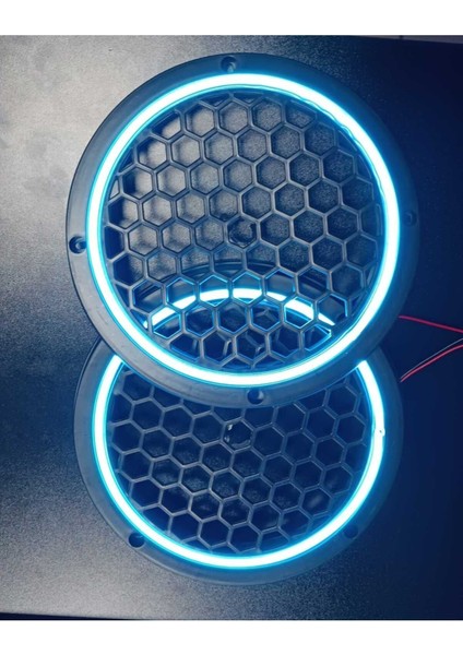 20CM Buzmavisi Neon Işıklı Hoparlör ve Midrange Kapağı 1takım (2ADET) Vidalanabilir indirimleri