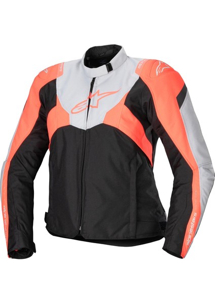 Alpinestars Stella T-Jaws V4 Wp Korumalı Kadın Motosiklet Montu Siyah / Gri / Oranj