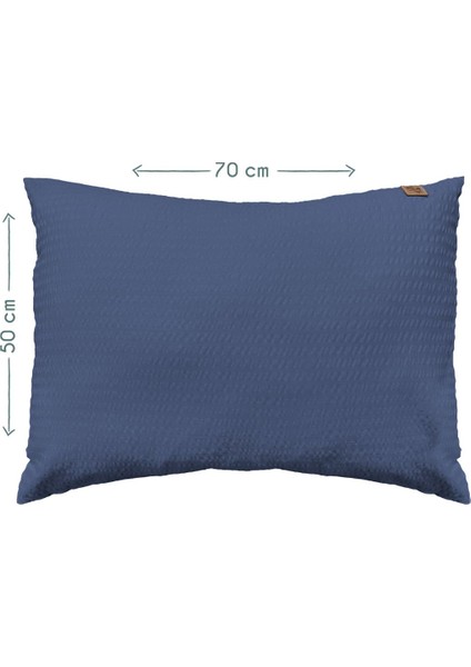 Pamuk, Poplin Gofre Yastık Kılıfı - 50 x 70 cm
