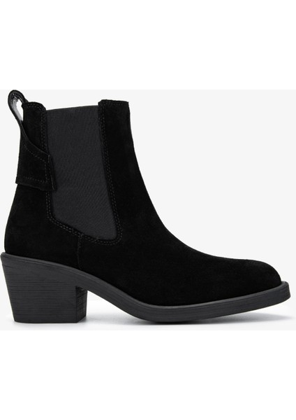 Kadın Deri Siyah Süet Casual Bot 35 AD1052 Bn Bot SK24-25 Sıyah Suet