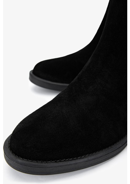 Kadın Deri Siyah Süet Casual Bot 35 AD1052 Bn Bot SK24-25 Sıyah Suet modelleri