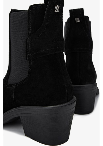 Kadın Deri Siyah Süet Casual Bot 35 AD1052 Bn Bot SK24-25 Sıyah Suet fırsatları