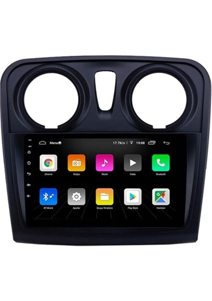 Dacia Sandero 2013-2020 Uyumlu Android Multimedya Carplay 9inc IPS Ekran 2gb Ram 32GB