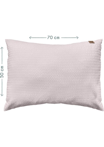Pamuk, Poplin Gofre Yastık Kılıfı - 50 x 70 cm