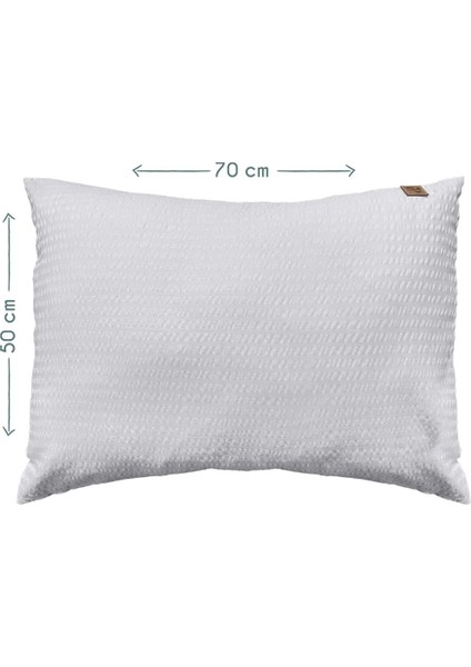Pamuk, Poplin Gofre Yastık Kılıfı - 50 x 70 cm