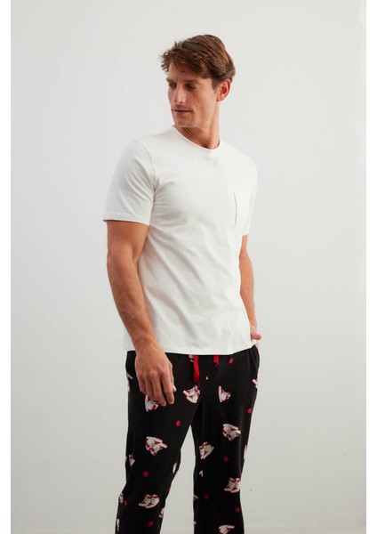 Erkek Pamuklu Kısa Kollu Uzun Pijama Takımı fiyatları