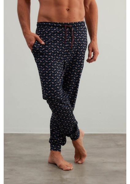 Erkek Pamuklu Cepli Uzun Pijama Altı