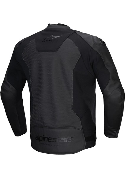 Alpinestars Faster V3 Air Korumalı Deri Motosiklet Montu Siyah / Siyah