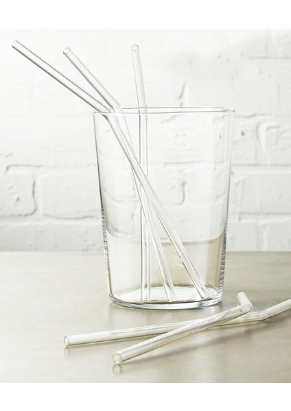 6 Adet Şeffaf Cam Pipet Eğimli Cam Pipet