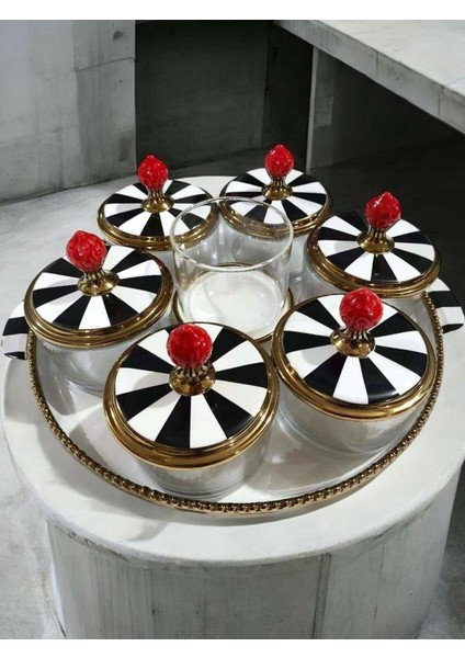 Nero 8 Li Yuvarlak Cam Kahvaltılık