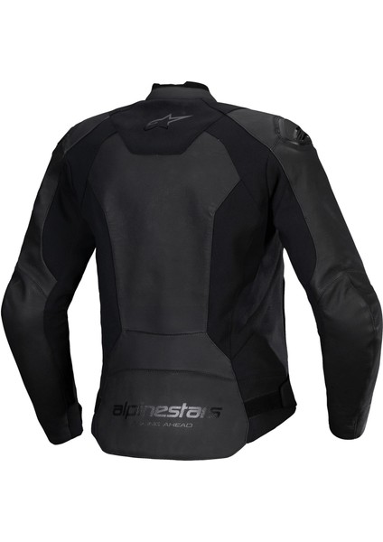 Alpinestars Stella Faster V3 Deri Korumalı Kadın Motosiklet Montu Siyah / Siyah