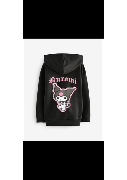 Kuromi Baskılı Fermuarlı Sweatshirt