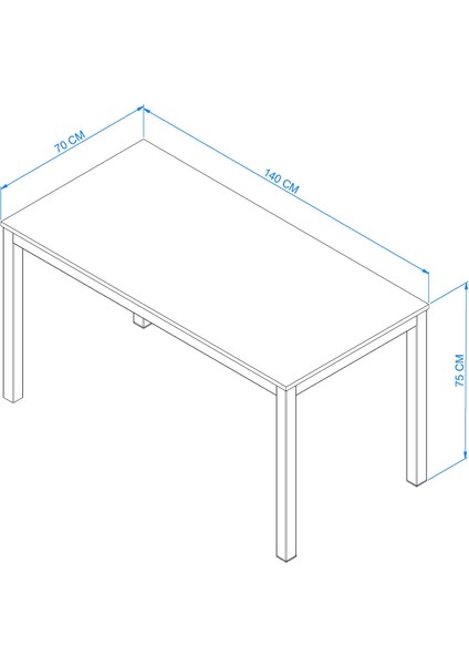 Yemek Masası 140X70X75 cm