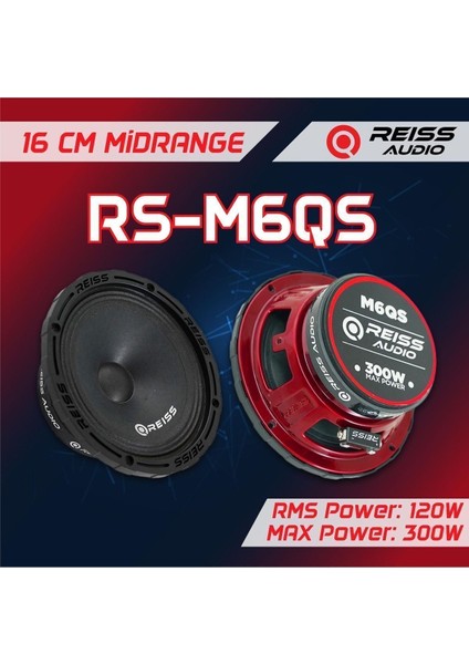 RS-M6QS Çifti 600W-240W Rms Deprem Serisi 16 cm Oto Midrange Hoparlör Takımı indirimleri